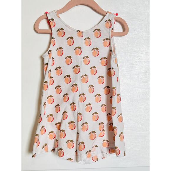 EGG BY SUSAN LAZAR Toddler Girl Printed Kiera Peach Cotton Romper Outfit 3T - Picture 2 of 8